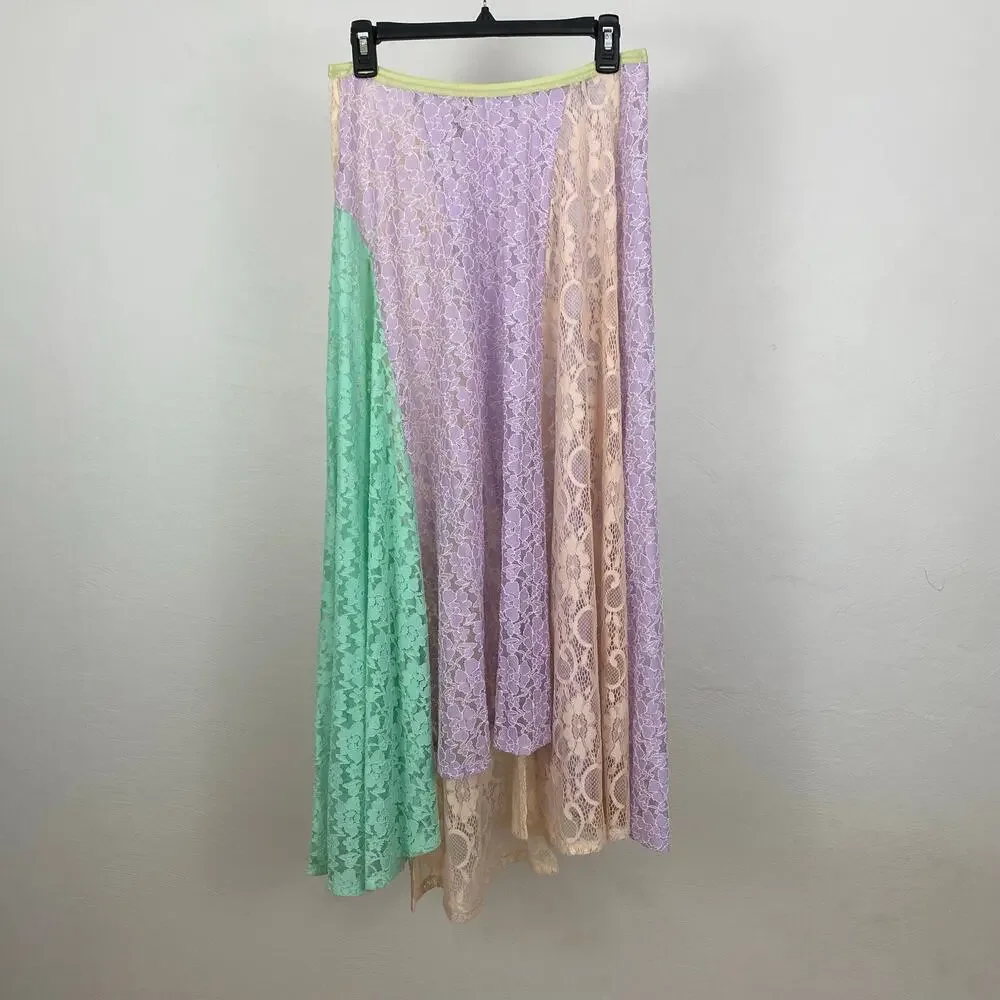Intimately Free People Color Me Maxi Skirt - Sorbet Combo - Small